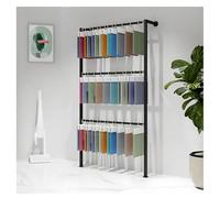 Présentoir Pour Tissu Textile, Support De Rangement Mural Pour Foulards, Présentoir En Métal À 3 Niveaux Pour Échantillons De Tissu, Gain De Place, Pour Rideau/couette/couverture(Zwart,100x25x200cm)