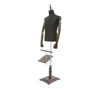 Présentoir pour vêtements masculins réglable en hauteur avec porte-chaussures et porte-pantalons amovibles