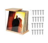 Présentoir pour vinyles | Décoration en acrylique transparent et bois | Organisateur de disques et support pour albums - Pour amateurs de musique, collectionneurs, adolescents, adultes, salon et