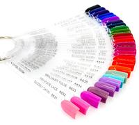Présentoir - Présentation Nail Art Tips - Présentoir De Couleur Pour Le Salon - Présentoir Fan Pratique Anneau De Couleur Starter - Pour Vernis À Ongles, Hybrides Et Gels (Transparent).[G1141]