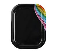 Présentoir professionnel rectangulaire en acier inoxydable pour mélanger et manucure