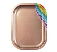 Présentoir professionnel rectangulaire en acier inoxydable pour mélanger et manucure