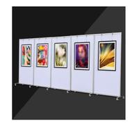 Présentoir Publicitaire Métallique, Pliable Et Mobile, Présentoir pour Impressions Artistiques Et Peintures, Porte-affiches Pliables pour Expositions(0.8x2 m)