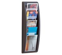 Présentoir Quick Fit System PAPERFLOW - Mural - 5 cases A5 - Anthracite
