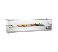 Bartscher Saladette réfrigérée vitrée à poser Bac GN 1/4 GL4-1801