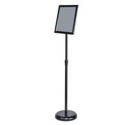 Présentoir Réglable En Acier Inoxydable, Support Robuste For Menus A2 - Socle D'affichage Avec Base Ronde, Idéal For Restaurants, Événements Et Signalétique Commerciale.(Black,A2)