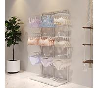 Présentoir réglable en métal pour lingerie, maillots de bain et shorts, pour soutien-gorge, sous-vêtements et maillots de bain, blanc, 135x