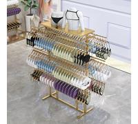 Présentoir réglable pour sous-vêtements - Support de vêtements sur pied pour magasins/boutiques/magasins de détail - Qualité commerciale (doré, 120 x 38 x 135 cm)