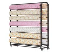 Présentoir robuste pour rouleaux de tissu, chariot de présentation textile réglable pour vinyle et film, usage commercial, idéal pour les rouleaux de 8 à 16 pouces, organisez et mettez en va