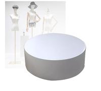 Présentoir rond blanc pour mannequin, bijoux et décoration d'événement, base en bois, plate-forme surélevée pour boutique de mariage et vitrine de boutique de maison 50 x 15 cm