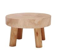 Présentoir rond en bois massif pour pot de fleurs d'intérieur ou d'extérieur (taille M, bois)