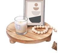 Présentoir rond en bois pour et plateaux, supports d'intérieur en bois pour salle de bain, table, comptoir, évier | Décoration de ferme, support de savon, organisateur de cuisine, support de