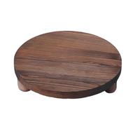 Présentoir rond en bois | Support rond en bois | Rehausseurs en bois rustique rond pour vase, dessert, décoration de bougie, décoration d'intérieur et organisateur