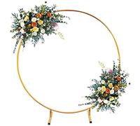 Présentoir rond en métal doré pour mariage, cérémonie, arc, support floral pour événements, célébrations, réceptions et fêtes