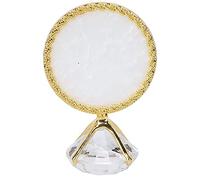 Présentoir rond en résine pour Nail Art, présentoir multifonctionnel pour vernis à ongles Gel pour Salon de maison, affichage des couleurs avec pointes d'ongles 3.5 "x 2.4" (Bordure dorée sur fond