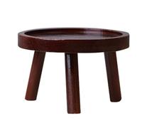 Présentoir rond pour d'intérieur - Support de base rond - Tabouret moderne en bois - 3 points de soutien - Beauté - Multifonction