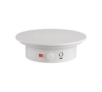 Présentoir Rotatif À Plateau Tournant, Charge De 15 Kg, Base 20 Cm | 360 Degrés, Pour Vidéo, Modèle, Gâteau, Faible Bruit(WHITE_20CM)