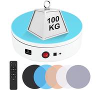 Présentoir Rotatif Électrique Avec Télécommande Pour Photographie, Capacité De Charge De 100 Kg, Rotation À 360°, Pour Affichage Du Produit, 30 Cm[YIN4183848]