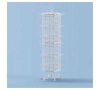 Présentoir Rotatif en Métal sur Pied - Présentoir Rotatif for Bijoux for Expositions D'artisanat, avec Rallonge, 100 Crochets(Weiß)