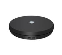 Présentoir Rotatif Motorisé, Base De Surface Miroir 25CM | Rotation À 360 Degrés, Faible Bruit(Black)