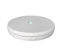Présentoir Rotatif Motorisé, Base De Surface Miroir 25CM | Rotation À 360 Degrés, Faible Bruit(White)