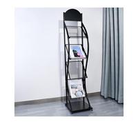 Présentoir Rotatif pour brochures - Présentoir à Magazines sur Pied à 4 Niveaux pour Bureaux, écoles, bibliothèques et hôpitaux - Porte-Documents et Organiseur de journaux pour Les espaces d