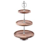 Présentoir scandinave Amalie fait main en aluminium et bois 50 cm