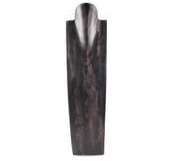 Présentoir spécial colliers longs 60cm buste en bois finition ""noir vintage""