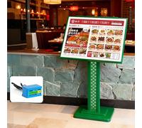 Présentoir Sur Pied LED, Porte Menu Restaurant, Présentoir pour Affiches, Porte Affiche, Support de Signalétique au Sol pour Intérieur et Extérieur(Green,40x60cm/16x23.5in)