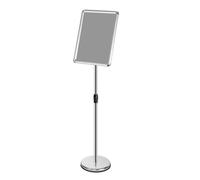 Présentoir sur pied pour affiches, Cadre en aluminium de base acier support signe plancher A2 à A4 rotatif réglable multicolore(Silver,A2)
