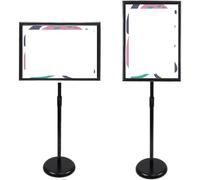 Présentoir sur pied pour affiches, Double présentoir dégrossi de signe plancher A3/A4 for des affiches multicolores(Nero,A3)