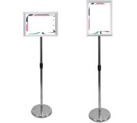 Présentoir sur pied pour affiches, Double présentoir dégrossi de signe plancher A3/A4 for des affiches multicolores(Silver,A4)
