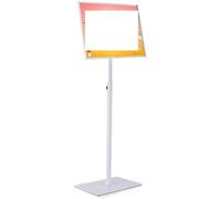 Présentoir sur pied pour affiches, Support de panneau sol A3 A4, présentoir Vertical et Horizontal, cadre d'affiche, blanc noir(Bianco,A3)