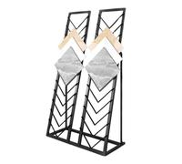 Présentoir sur Pied pour Carreaux de céramique avec 24 emplacements pour Divers échantillons de matériaux de Construction (Noir, 150 x 105 x 50 cm)