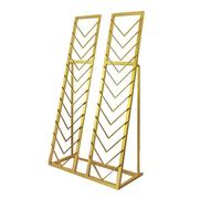 Présentoir sur Pied pour Carreaux de céramique avec 24 emplacements pour Divers échantillons de matériaux de Construction (Or, 150 x 105 x 50 cm)