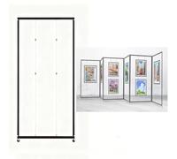 Présentoir Sur Pied Pour Œuvres D'art,Supports D'affiche Avec Roulettes,Chevalet Peinture,Porte Affiche,Stands De Présentation,Tableau Publicitaire,Pliable,Réutilisables(3pcs,120*200cm/47.2*78.7in)