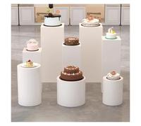 Présentoir sur Pied, Support cylindrique Rond pour décoration de fête - 50 x 30 cm, présentoir sur Pied pour Table à Desserts, décor de Mariage et d'anniversaire, socles élégants pour événem