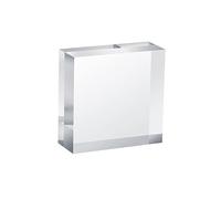 Présentoir transparent en acrylique, présentoir en acrylique poli, bloc d'affichage carré en acrylique transparent, support de base for figurines, galerie de gâteaux, 8 x 8 x 3 cm, 8 x 8 x 5 cm ( Size