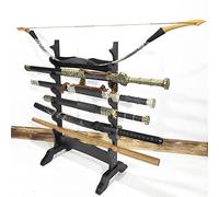 Présentoir Vertical pour épées - Support Robuste sur Pied pour 6 à 12 épées - Idéal pour Organiser et Ranger Votre Collection d'armes d'arts Martiaux et de katanas.