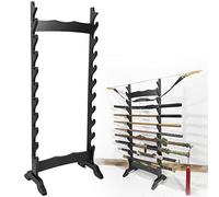 Présentoir Vertical pour épées - Support Robuste sur Pied pour 6 à 12 épées - Idéal pour Organiser et Ranger Votre Collection d'armes d'arts Martiaux et de katanas.
