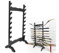 Présentoir Vertical pour épées - Support Robuste sur Pied pour 6 à 12 épées - Idéal pour Organiser et Ranger Votre Collection d'armes d'arts Martiaux et de katanas.