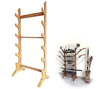Présentoir Vertical pour épées - Support Robuste sur Pied pour 6 à 12 épées - Idéal pour Organiser et Ranger Votre Collection d'armes d'arts Martiaux et de katanas.