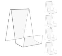 Présentoirs de Livre en Acrylique 5 Pièces Support Table, Porte-Livre Transparent Polyvalent Afficher pour Brochures Carte Menus Magazine Albums Photos D'images