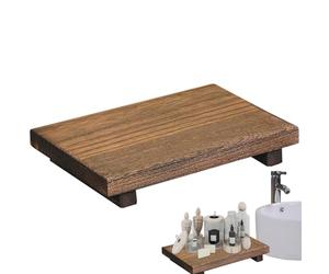 Présentoirs en Bois - Réhausseur en Bois, Petit Plateau Élévateur en Boiss Anti-humidité | Plateau De Comptoir De Cuisine De Salle De Bains, Décor De Ferme Moderne en Boiss Anti-humidité, Affiche des