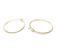 Présentoirs pour bijoux Accessoires création Boucle d'oreille cerceaux créole 25 mm (10 pièces) Doré