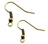 Présentoirs pour bijoux Accessoires création Crochets Boucle d'oreille Attache 18 mm (50 pièces) Bronze