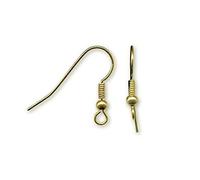 Présentoirs pour Bijoux Accessoires création Crochets Boucle d'oreille Attache 18 mm (50 pièces) Doré