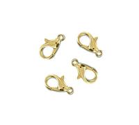 Présentoirs pour Bijoux Accessoires création fermoirs mousquetons 15 mm 10 pièces Doré
