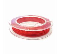 Présentoirs pour Bijoux Accessoires création Fil Nylon élastique 0,8 mm en Bobine (11 mètres) Rouge