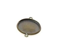 Présentoirs pour Bijoux Accessoires création kit cabochon Verre Support Rond li 25,5 x 20 mm (5 pièces) Bronze